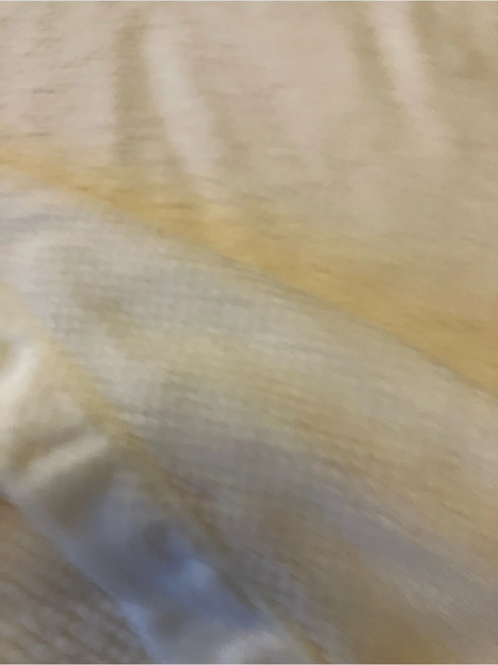Vintage white acrylic Full / Queen blanket with sateen trim *hole+